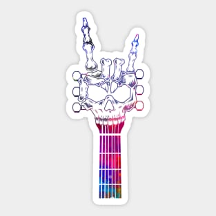 Rock 'n Roll Skeleton Hand Guitar design Sticker